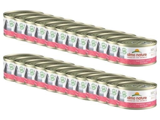 [90321905 1627398] Almo Nature Nassfutter HFC Jelly Lachs, 24 x 70 g