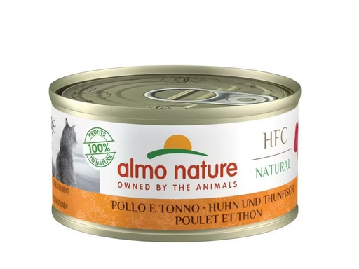 [90321946 1627334] Almo Nature Nassfutter HFC Natural Huhn und Thunfisch, 70 g