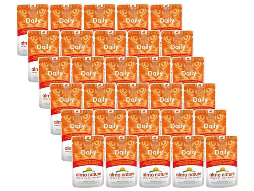 [90322009 1627402] Almo Nature Nassfutter Daily mit Huhn und Rind, 30 x 70 g