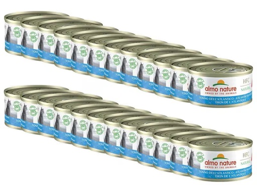 [90322012 1627396] Almo Nature Nassfutter HFC Natural Atlantikthunfisch, 24 x 70 g