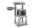 Feandrea Kratzbaum mit Kratzbrett, 96 cm, Grau/Beige