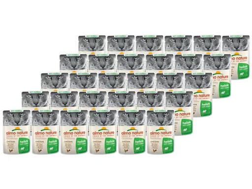 [90322027 1627407] Almo Nature Nassfutter Holistic Anti Hairball mit Huhn, 30 x 70 g