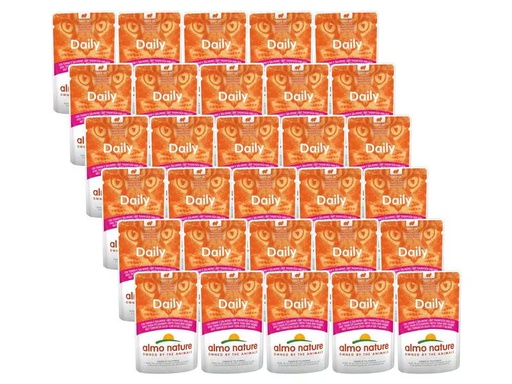 [90322051 1627403] Almo Nature Nassfutter Daily mit Thunfisch und Lachs, 30 x 70 g
