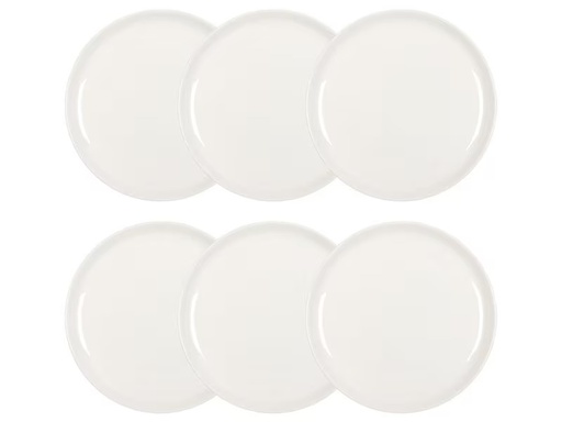 [90322066 1574299] FURBER Frühstücks- &amp; Dessertteller Ø 21 cm, 6 Stück, Weiss