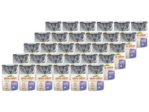 [90322091 1627408] Almo Nature Nassfutter Holistic Digestive Help mit Fisch, 30 x 70 g