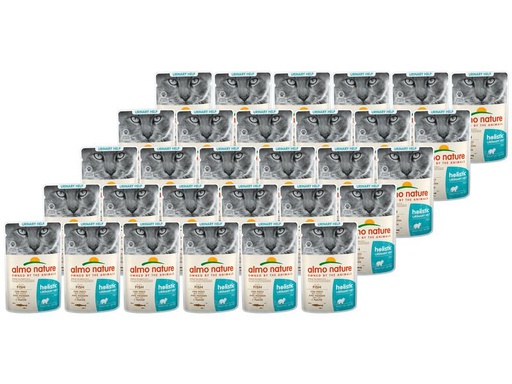 [90322094 1627410] Almo Nature Nassfutter Holistic Urinary Help mit Fisch, 30 x 70 g