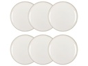 FURBER Frühstücks- & Dessertteller Ø 21 cm, 6 Stück, Weiss/Gold