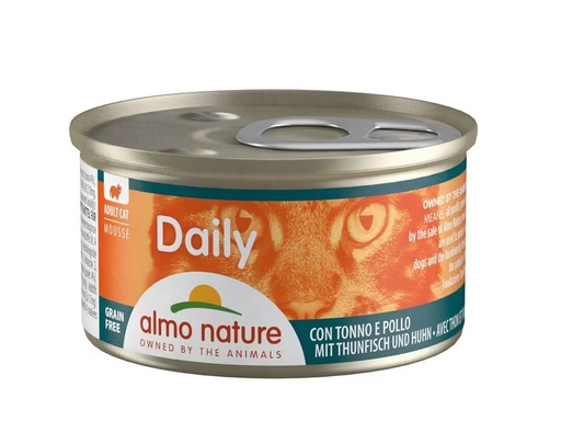 [90322117 1627326] Almo Nature Nassfutter Daily Mousse mit Thunfisch und Huhn, 85 g