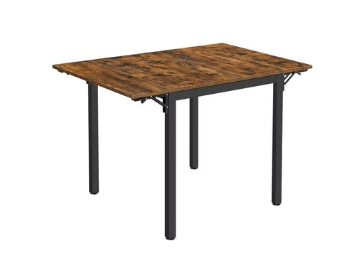 [90322173 1626108] VASAGLE Tisch für 4 Personen 120 x 76.2 cm, Braun/Schwarz