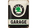 Nostalgic Art Schild Skoda Garage 15 x 20 cm, Metall