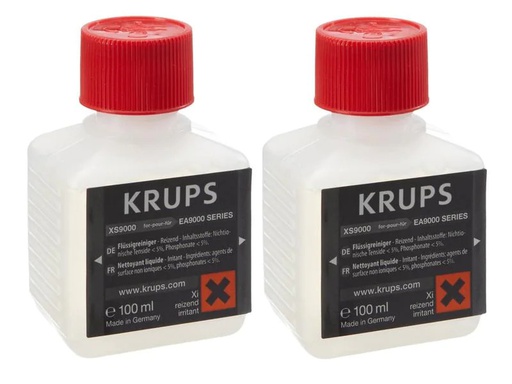 [90052312 325767] Krups Reinigungsflüssigkeit XS9000 Kaffeemaschine Duo 2 x 100 ml