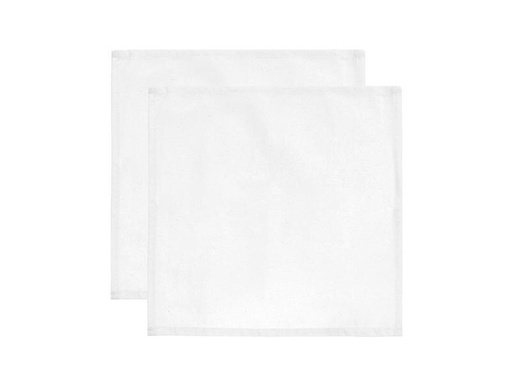 [90323322 1625298] Rico Design Stoffserviette 30 cm x 30 cm, 2 Stück, Weiss
