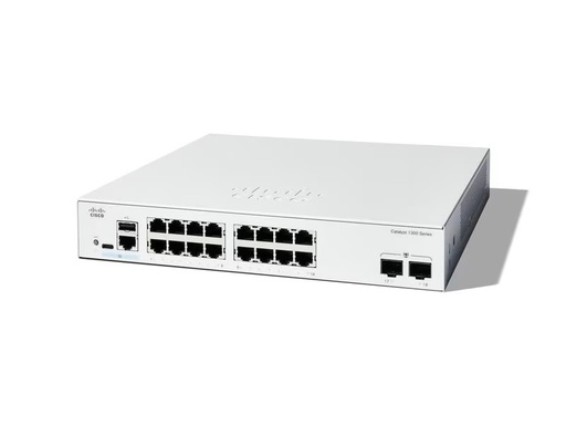 [90323441 1637725] Cisco PoE+ Switch Catalyst C1300-16P-2G 18 Port