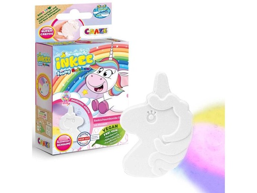 [90323521 1644598] Craze Badespass Inkee Badebombe Foamy Unicorn 1 Stück