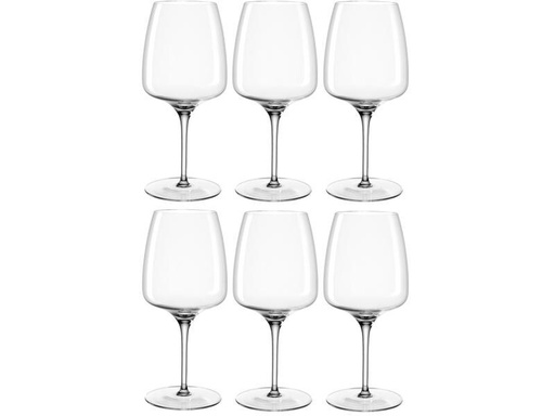 [90323675 1635355] Leonardo Rotweinglas Cesti 500 ml, 6 Stück, Transparent