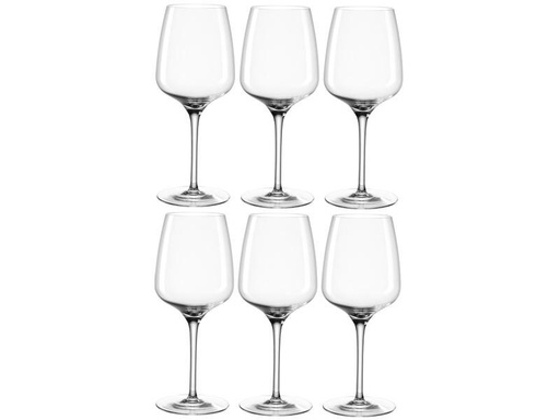 [90323955 1635353] Leonardo Weissweinglas Cesti 280 ml, 6 Stück, Schwarz/Transparent
