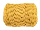 Glorex Wolle Makramee Rope gedreht 85 m x 5 mm, 500g, Senfgelb