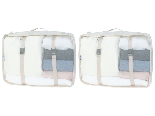 [90324085 1596401] KOOR Kleiderbeutel Reesa, Grösse XL, 2er-Pack, Beige