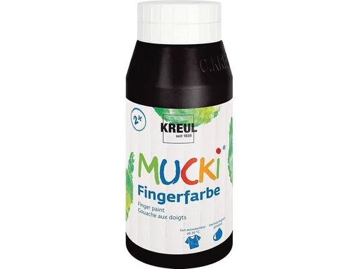 [90324092 1631937] Kreul Fingerfarbe Mucki 750 ml, Schwarz