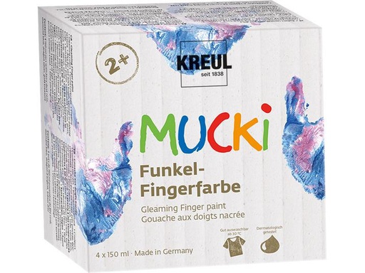 [90324128 1631942] Kreul Fingerfarbe Mucki 150 ml, 4 Stück