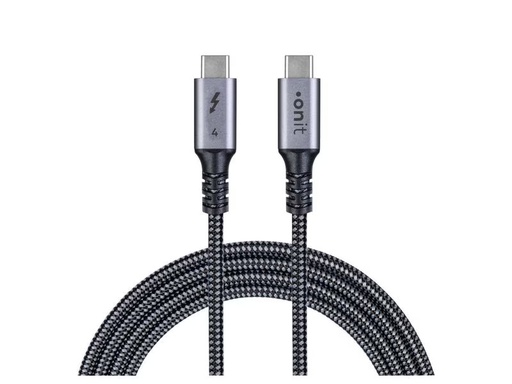 [90324129 1599619] onit Thunderbolt 4-Kabel USB C - USB C 1 m, Grau/Schwarz