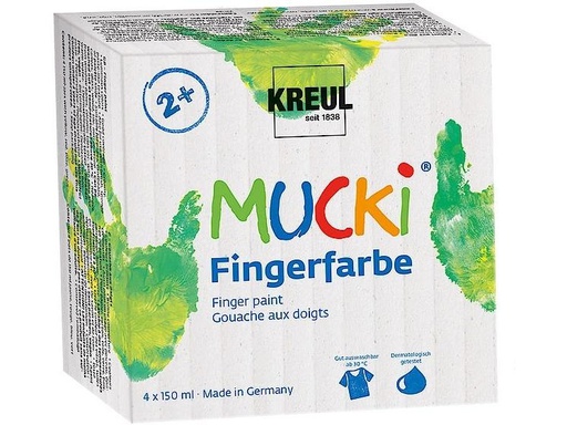 [90324134 1631940] Kreul Fingerfarbe Mucki 150 ml, 4 Stück
