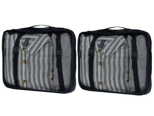 [90324139 1596407] KOOR Kleiderbeutel Reesa, Grösse L, 2er-Pack, Schwarz