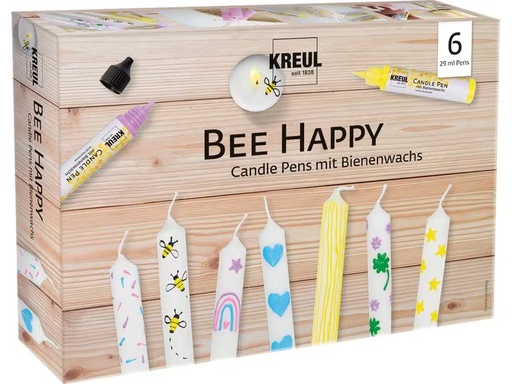 [90324179 1631888] Kreul Kerzenmalfarbe Bee Happy 6 Stück, je 29 ml