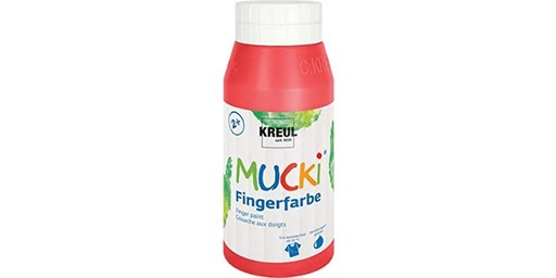 [90324200 1631936] Kreul Fingerfarbe Mucki 750 ml, Rot