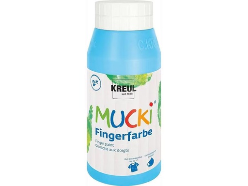 [90324211 1631933] Kreul Fingerfarbe Mucki 750 ml, Hellblau