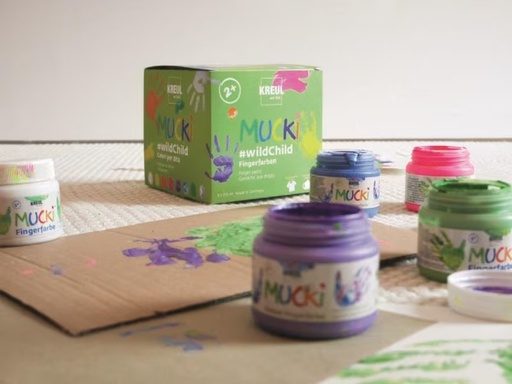 [90324355 1631945] Kreul Fingerfarbe Kreul Mucki 150 ml, 8 Stück