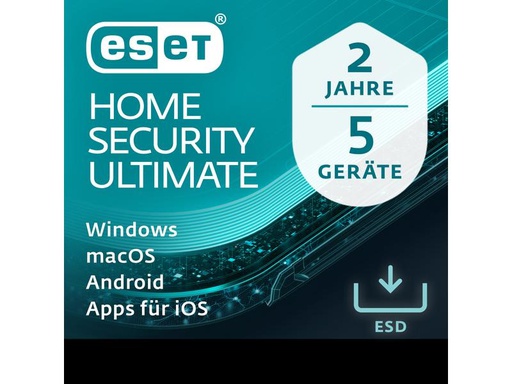 [90324428 1639769] ESET HOME Security Ultimate ESD, Vollversion, 5 User, 2 Jahre