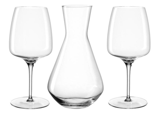 [90324520 1635357] Leonardo Karaffe Cesti 1.2 l, 3-teilig, Grau/Transparent