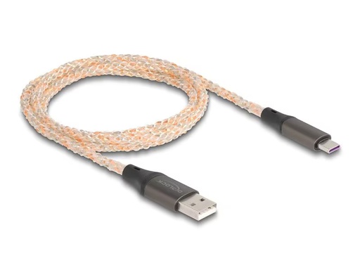 [90324880 1646054] Delock USB 2.0-Kabel mit RGB Beleuchtung USB A - USB C 1 m