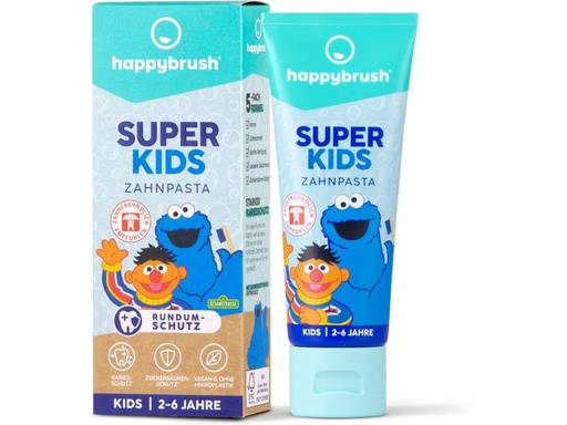 [90324942 1636675] happybrush Zahnpasta SuperKids Sesamstrasse 75 ml