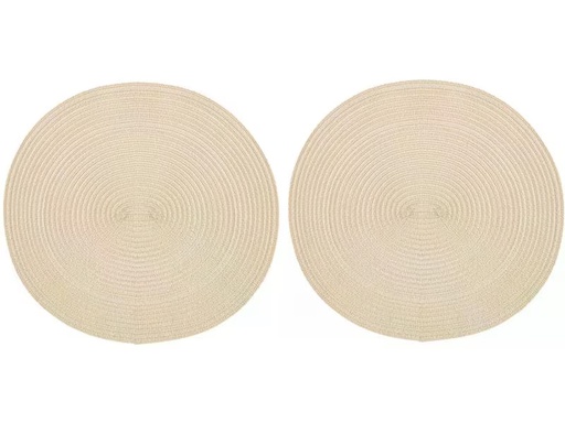 [90325114 1638510] Pichler Tischset Samba Ø 38 cm, 2 Stück, Crème