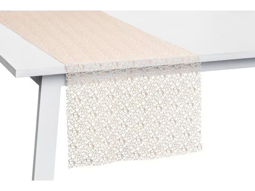 [90325216 1638501] Pichler Tischläufer Network 45 cm x 1.4 m, Sand