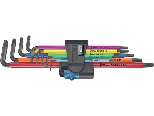 [90052618 770039] Wera Winkelschlüssel-Set T8-T40 farbig HF lang
