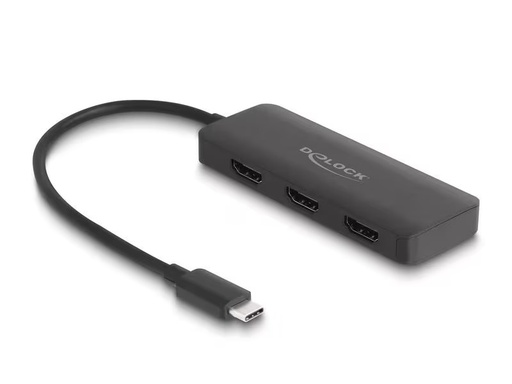 [90325412 1650195] Delock 3-Port Signalsplitter 4K 30 Hz, USB-C - 3x HDMI