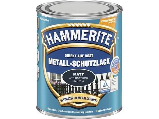 [90325485 1493049] Hammerite Metall-Schutzlack Matt Anthrazitgrau, 750 ml
