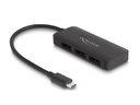 Delock 3-Port Signalsplitter 4K 30 Hz, USB-C - 3x DisplayPort