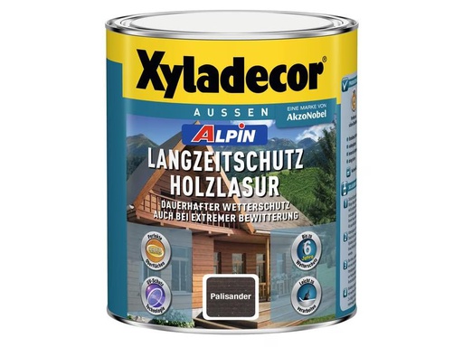 [90325580 1492990] Xyladecor Holzlasur Alpin Langzeitschutz, Palisander, 1 L