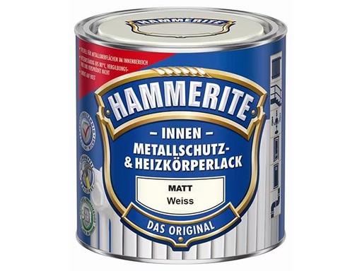 [90325610 1493076] Hammerite Metallschutz- &amp; Heizkörperlack Seidenmatt, Weiss, 500 ml