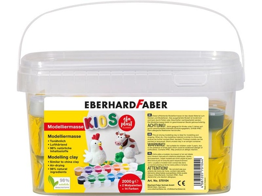 [90325643 1207298] Eberhard Faber Modelliermasse EFA Plast Classic 2 kg, Weiss