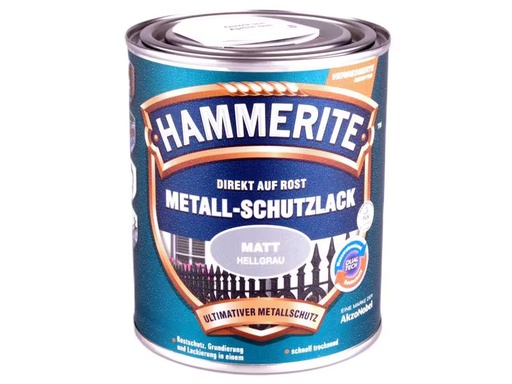 [90325663 1493048] Hammerite Metall-Schutzlack Matt Hellgrau, 750 ml