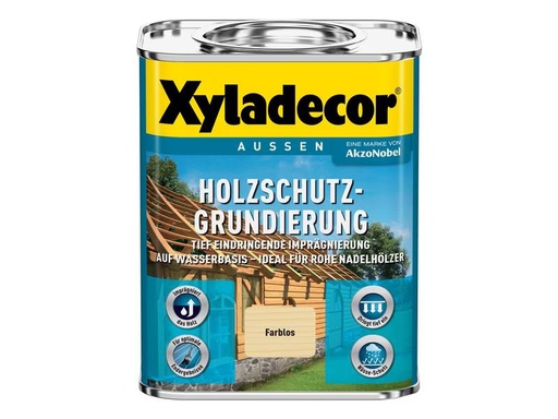 [90325674 1493098] Xyladecor Holzschutz-Grundierung, Wasserbasiert, 2.5 L