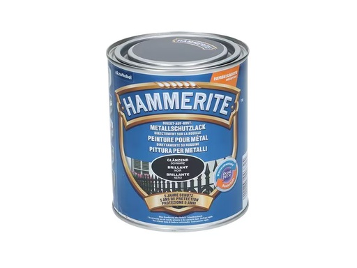 [90325693 1493056] Hammerite Metall-Schutzlack HG Schwarz, 750 ml