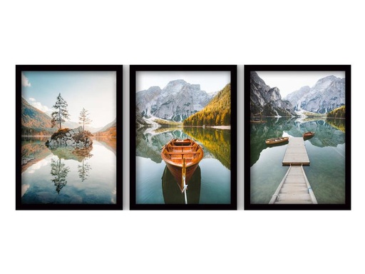 [90325951 1642156] Wallxpert Bild Landschaft 3 Stück, 35 x 45 cm