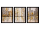 Wallxpert Bild Golden Art 3 Stück, 35 x 45 cm