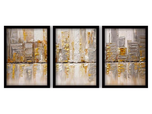 [90325975 1642157] Wallxpert Bild Golden Art 3 Stück, 35 x 45 cm